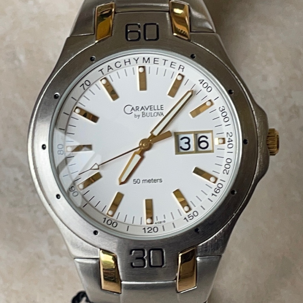 Caravelle By Bulova Lady Battery Wr50m Stainless Steel WDate